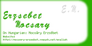 erzsebet mocsary business card